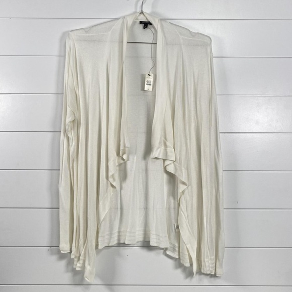 Talbots Sweater Womens XL Open Front Draped Lightweight Cardigan Layering Top‎